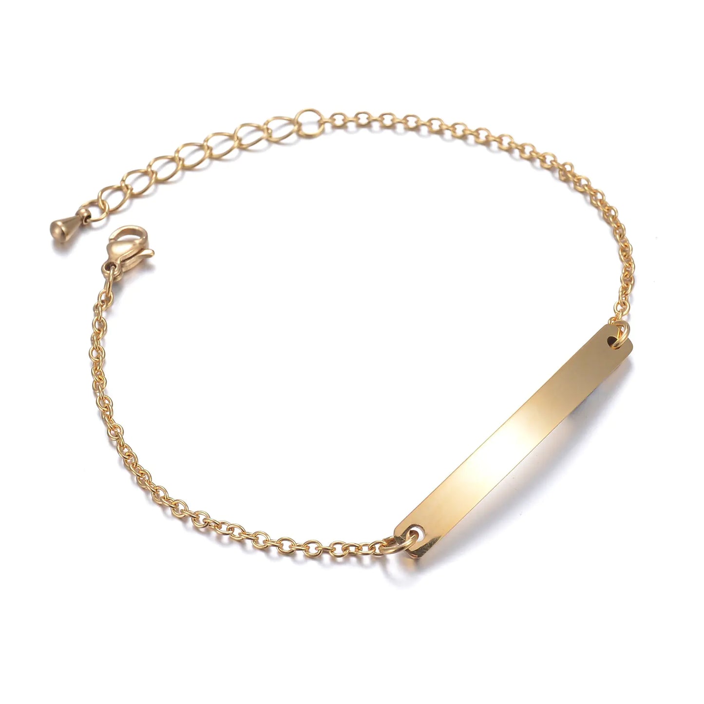 Custom Engraved Stainless Steel Tri-Color Bracelet