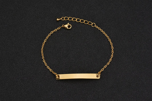 Custom Engraved Stainless Steel Tri-Color Bracelet